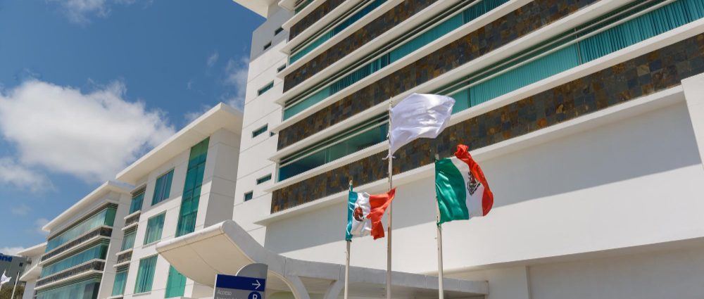 Modern hospital building in Mexico