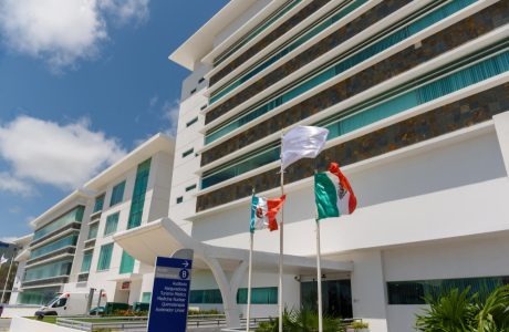 Modern hospital building in Mexico