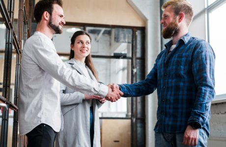 Men shaking hands